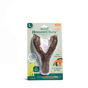 Woof HonestChew Y-Gnawt Meaty Beef Dog Toy