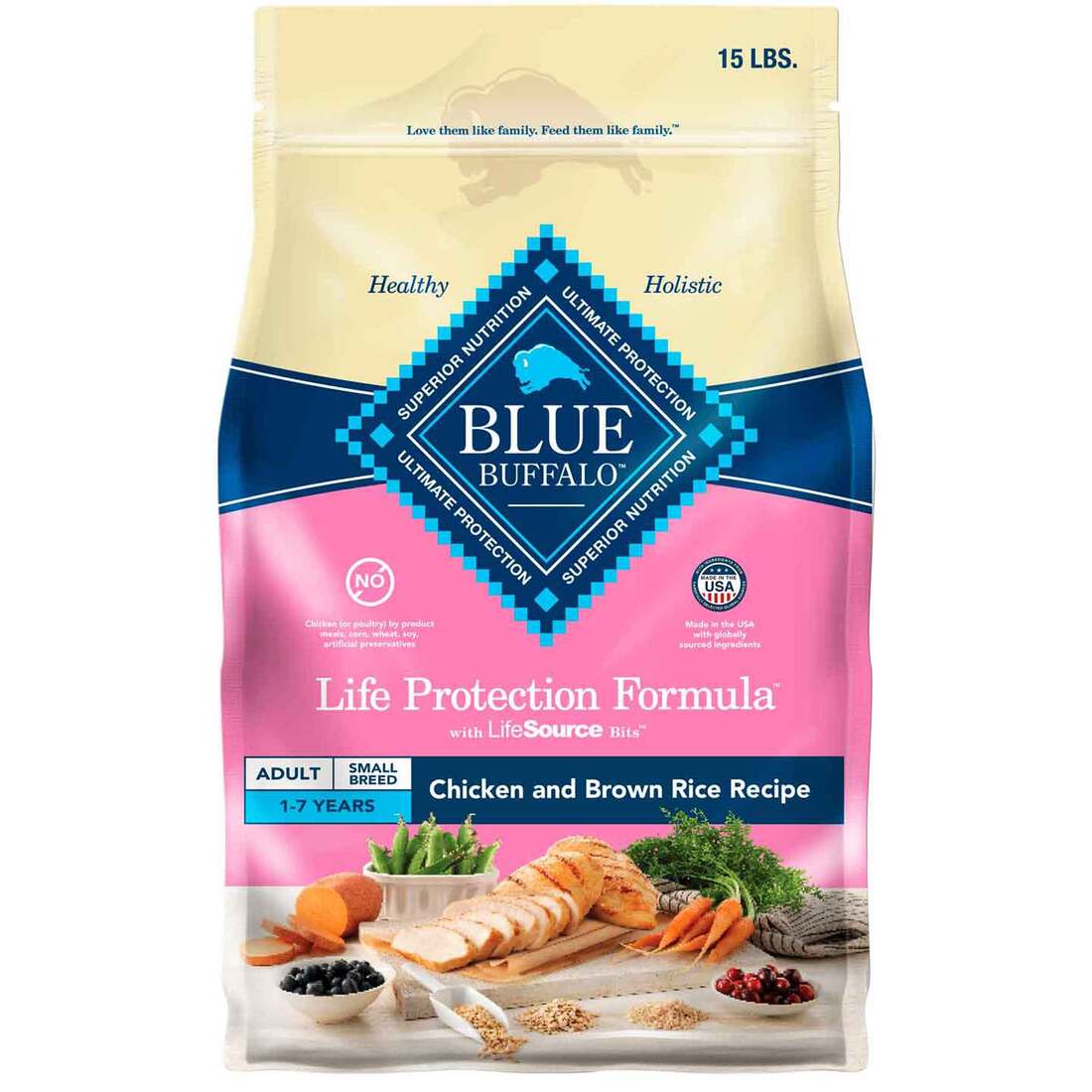 Blue Buffalo Life Protection Formula Natural Adult Small Breed Dry Dog Food, Chicken & Brown Rice Re