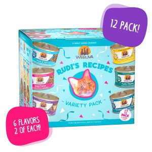 Weruva Classic Natural Wet Cat Food, Rudi's Recipes Variety Pack (12), 3 Ounces