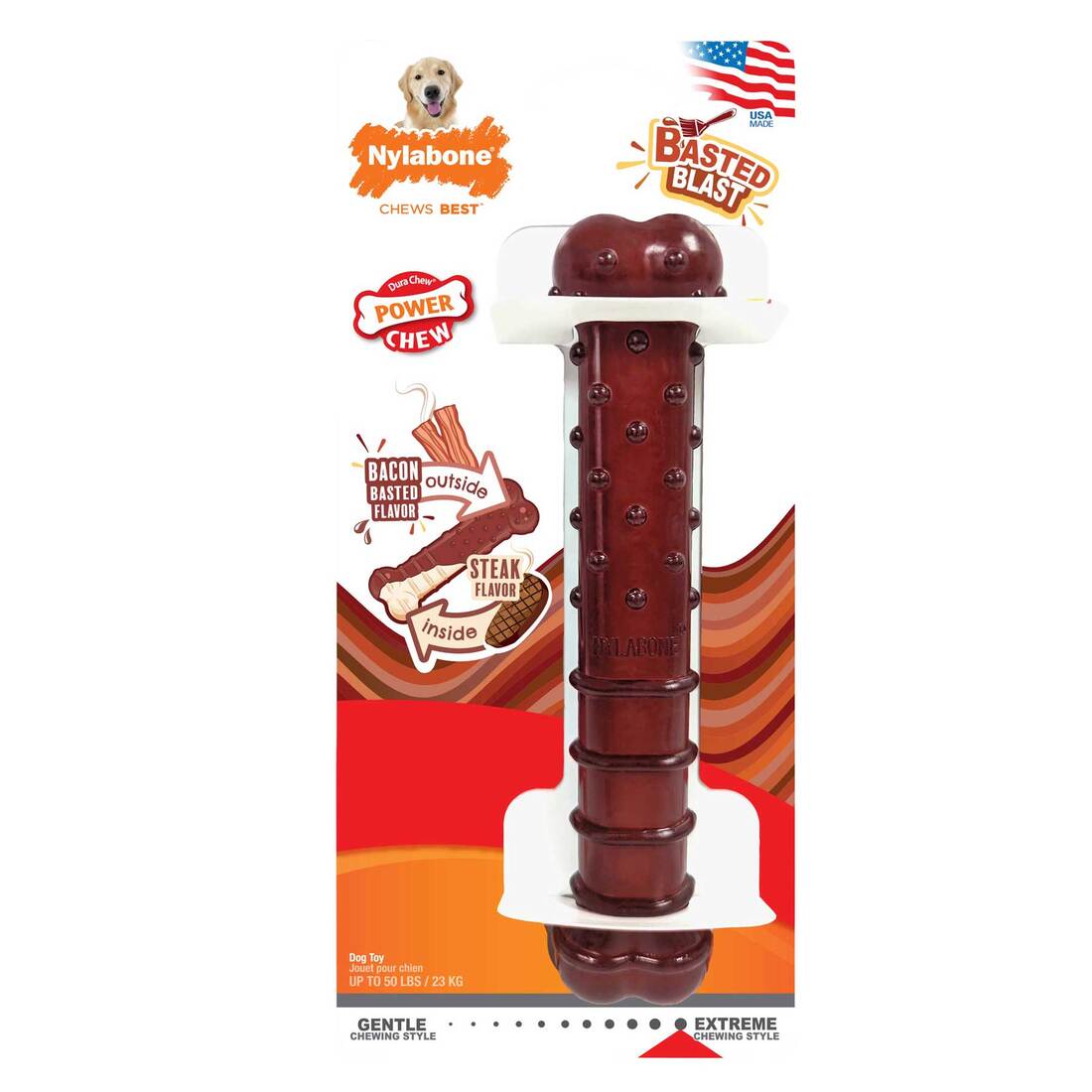 Nylabone Basted Blast Dual Flavored Dog Chew Toys - Image 2