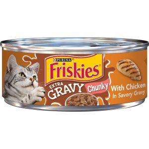 Purina Friskies Extra Gravy Wet Cat Food Chunky Chicken in Savory Gravy - 5.5 Ounce Can