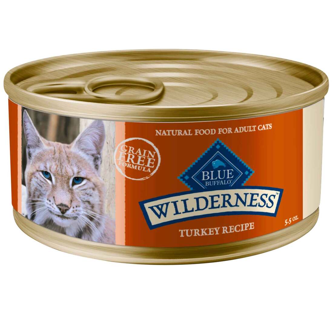 Blue Buffalo Wilderness Grain-Free Adult Natural Pat?? Wet Cat Food, Turkey, 5.5 Ounces