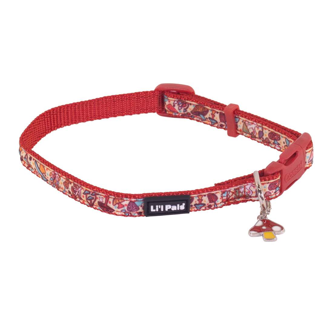 Li'l Pals® by Coastal® Charming Ribbon Overlay Dog Collar, Li'l Mushrooms - Image 2