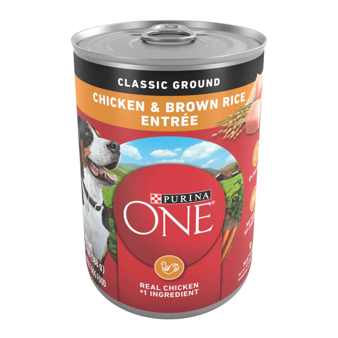 Purina ONE Classic Ground Chicken and Brown Rice Entree Adult Wet Dog Food - 13 Ounce Can
