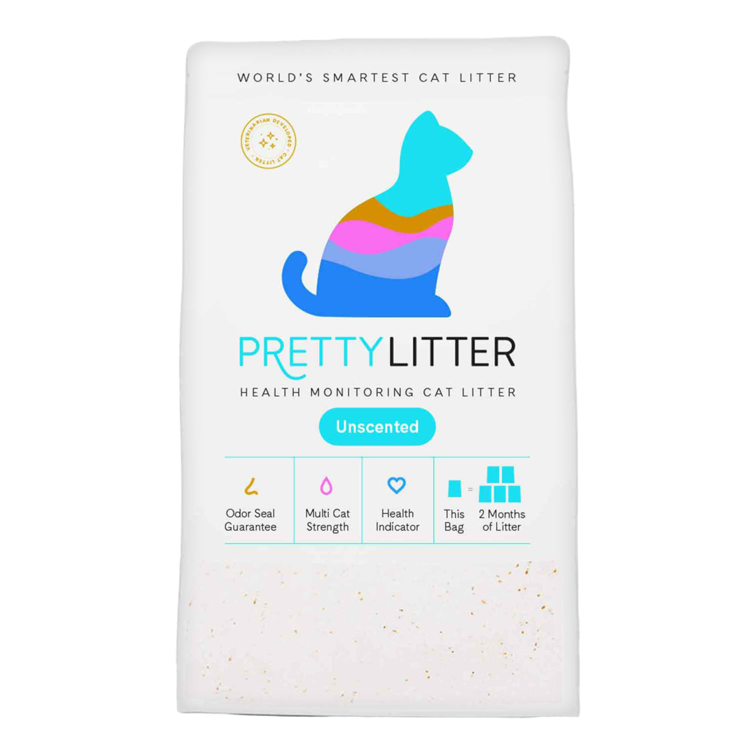 PrettyLitter Original Unscented Non-Clumping Cat Litter, 8 Pounds