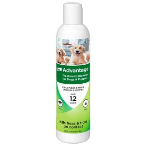 Advantage Flea & Tick Treatment Shampoo for Dogs & Puppies, 8 Ounces