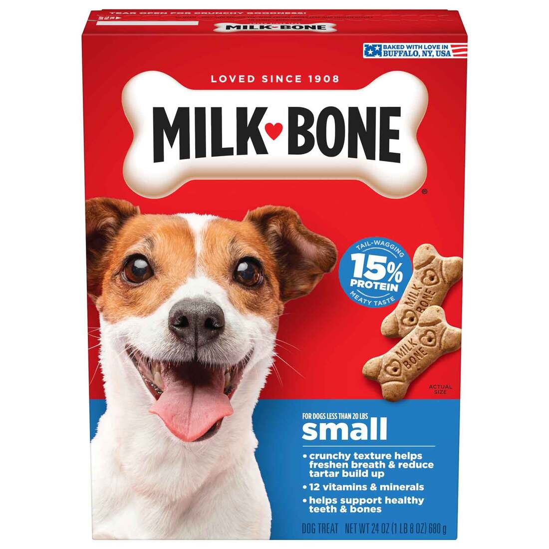 Milk-Bone Original Biscuits Dog Treats, Small, 24 Ounce Box
