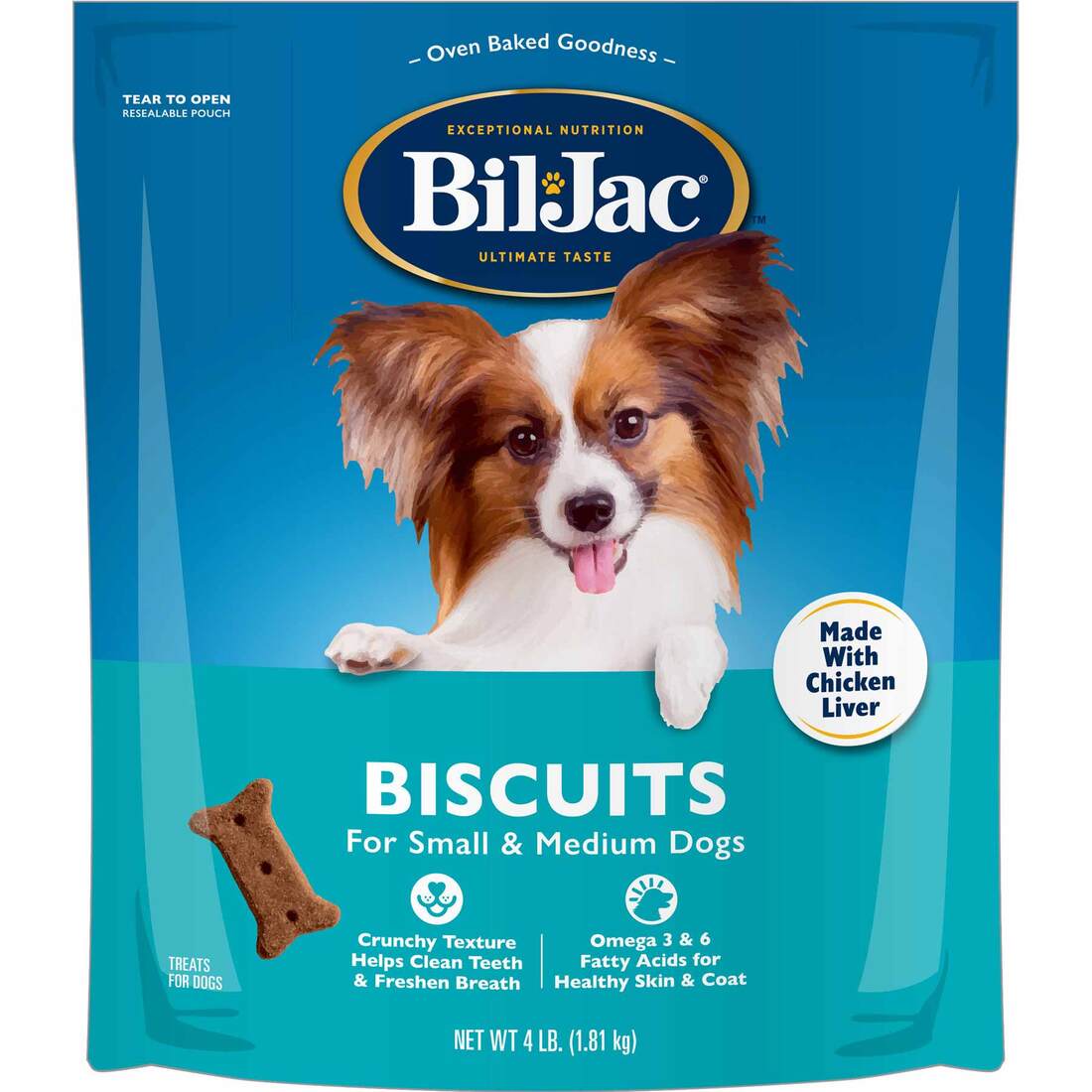 Bil Jac Biscuits Dog Treat, Medium, 4 Pounds
