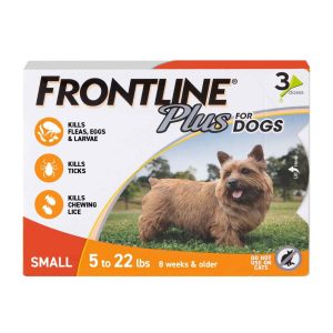 Frontline Plus Flea & Tick Control for Dogs, 5-22 Pounds