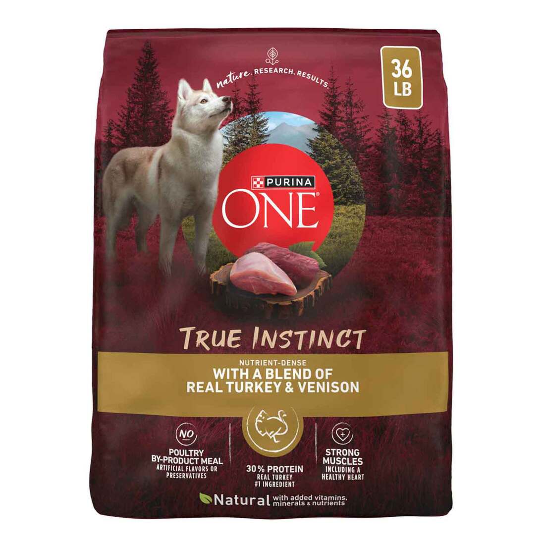 Purina ONE High Protein, Natural Dry Dog Food, True Instinct With Real Turkey & Venison