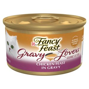 Purina Fancy Feast Gravy Lovers Chicken Feast in Gravy Gourmet Cat Food in Wet Cat Food Gravy - 3 Ou