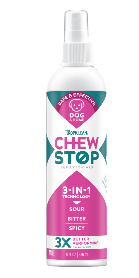 TropiClean Chew Stop Behavior Aid Dog & Home Spray, 8 Ounces