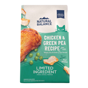 Natural Balance Limited Ingredient Grain Free Dry Cat Food, Chicken & Green Pea Recipe, 4 Pounds