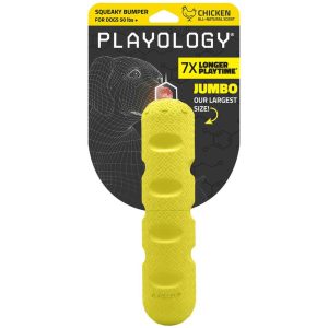 Playology Chicken Scented Squeaky Bumper Dog Toy, Large