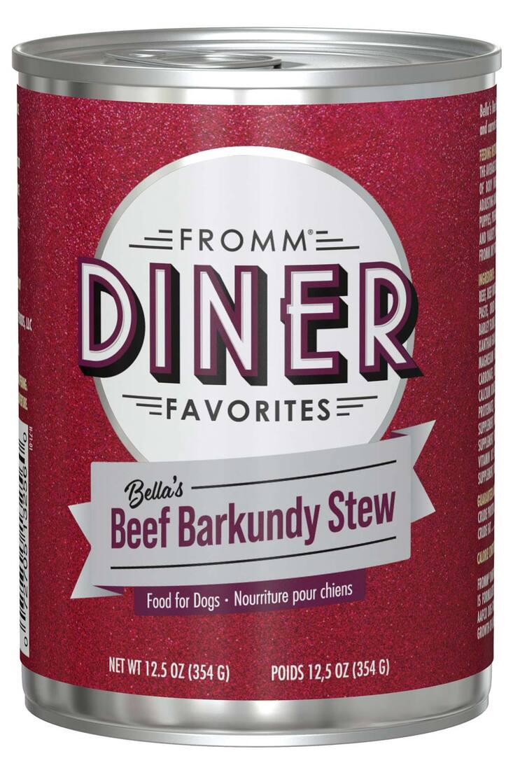 Fromm Diner Favorite Bellas Beef Barkandy Stew Wet Dog Food, 12.5 Ounces