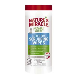 Nature's Miracle Litter Box Scrubbing Wipes, 30 Count