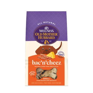 Old Mother Hubbard by Wellness Classic Bac'N'Cheez Natural Small Oven-Baked Biscuits Dog Treats, 20