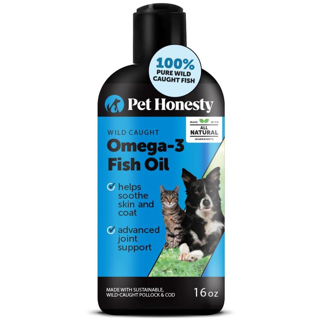 Pet Honesty Dog Omega 3 Fish Oil, 16 Ounces