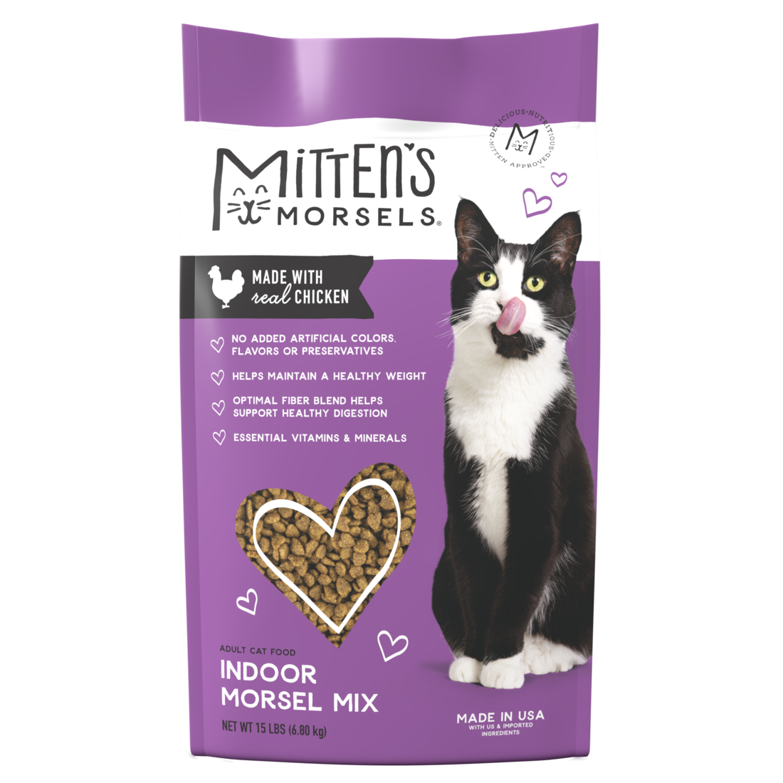 Mitten's Morsels Indoor Morsel Mix Dry Cat Food, 15 Pounds