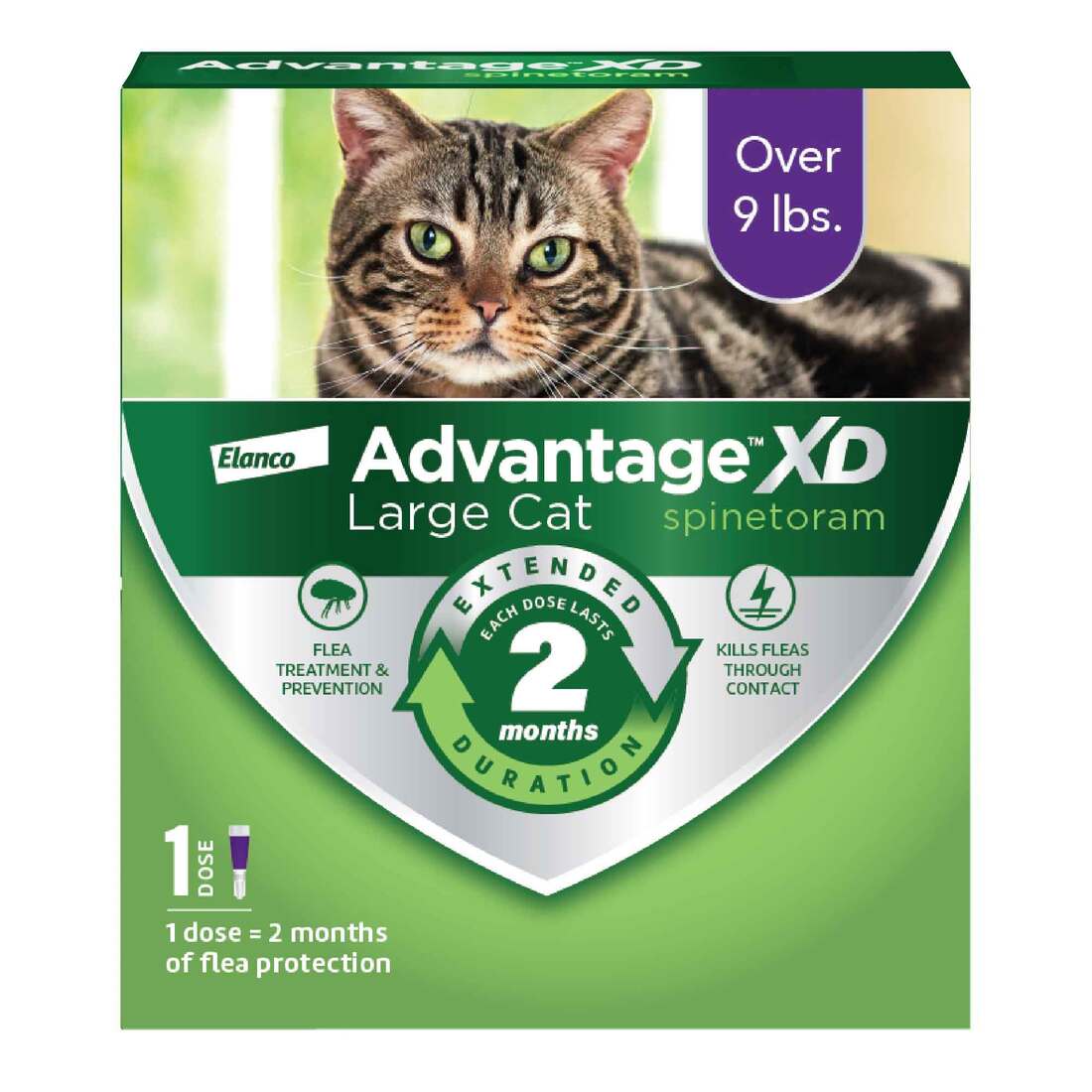 Advantage XD Long-Lasting Flea Prevention & Treatment for Large Cats (Over 9 lbs) - Image 2