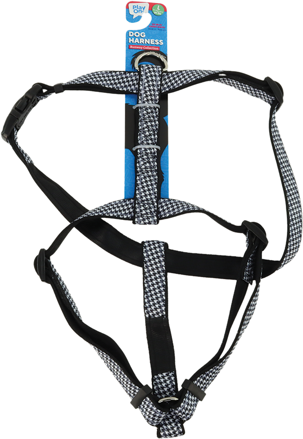Play On Puffy Dog Harness, Houndstooth - Image 3