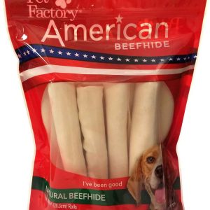 Pet Factory American Beefhide Rolls, 8-9 Inches (9 Pack)