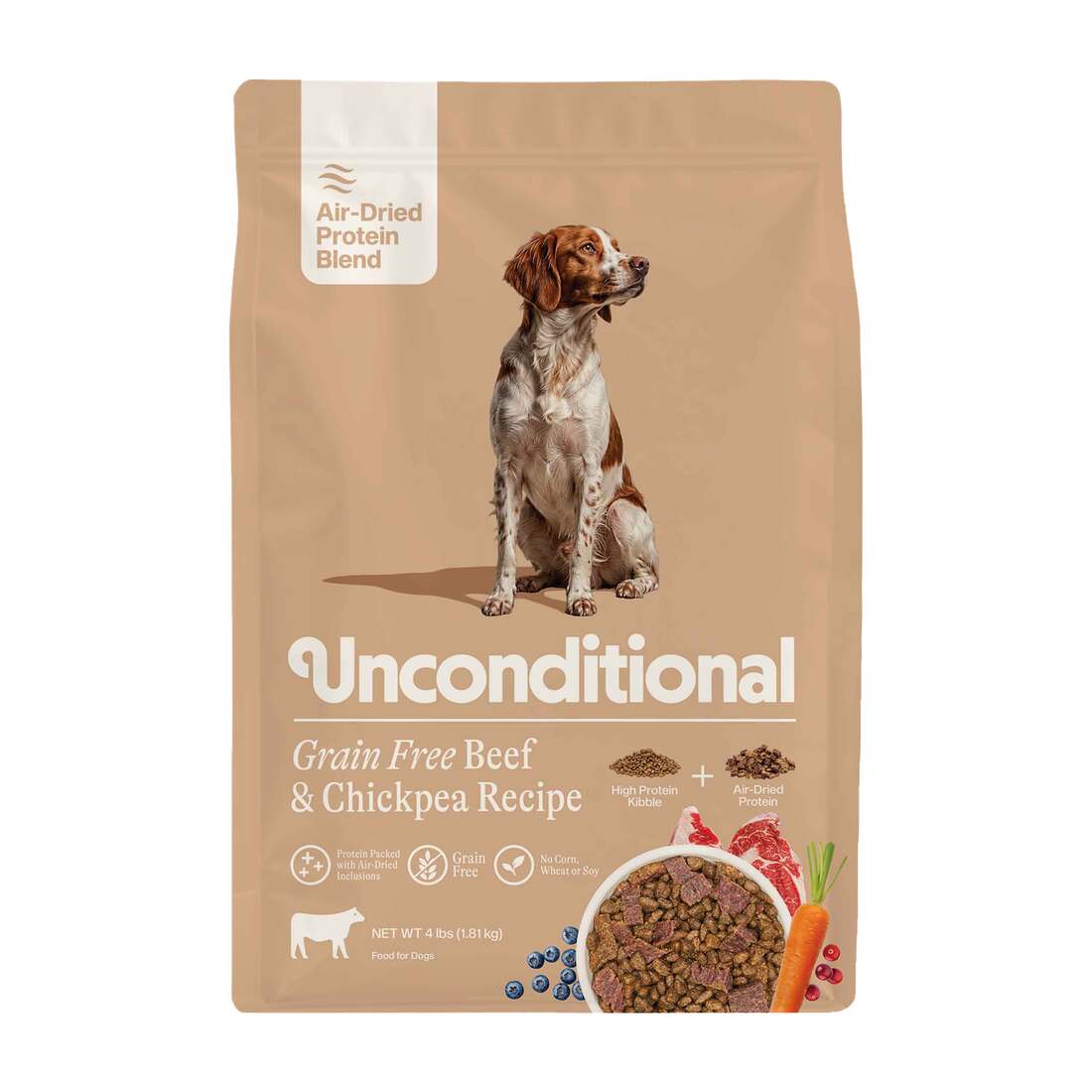 Unconditional Protein Blend Beef Air Dried Dog Food
