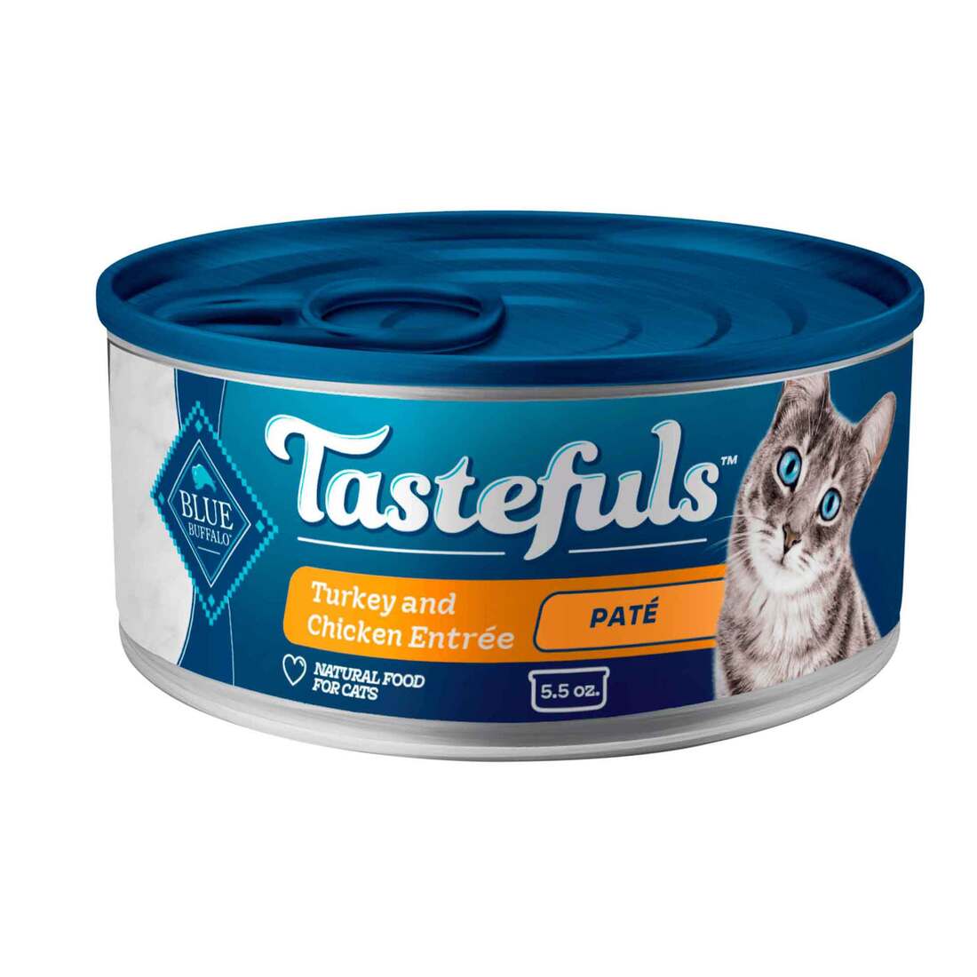 Blue Buffalo Tastefuls Adult Natural Pat?? Wet Cat Food, Turkey and Chicken Entr??e, 5.5 Ounces