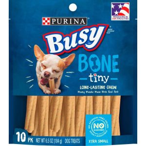 Purina Busy Toy Breed Dog Bones, Tiny - 10 ct. Pouch