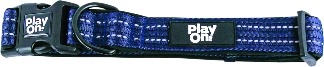Play On Adventure Reflective Dog Collar, Navy - Image 5