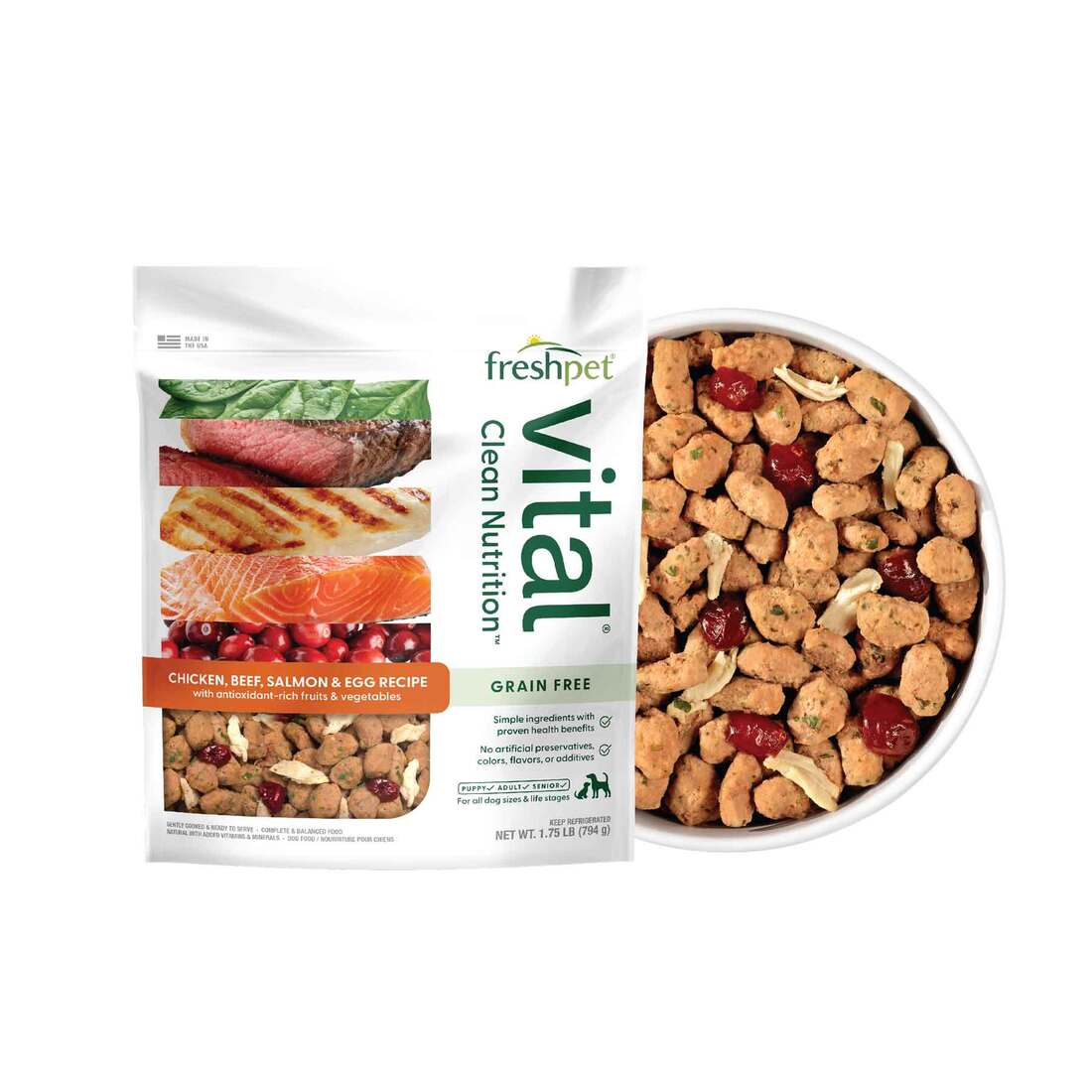 Freshpet Vital Complete Meals Grain-Free Chicken, Beef, Salmon & Egg Fresh Dog Food - Not Available - Image 2