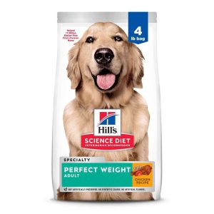 Hill's Science Diet Adult Perfect Weight Dry Dog Food, Chicken Recipe, 4 Pound Bag