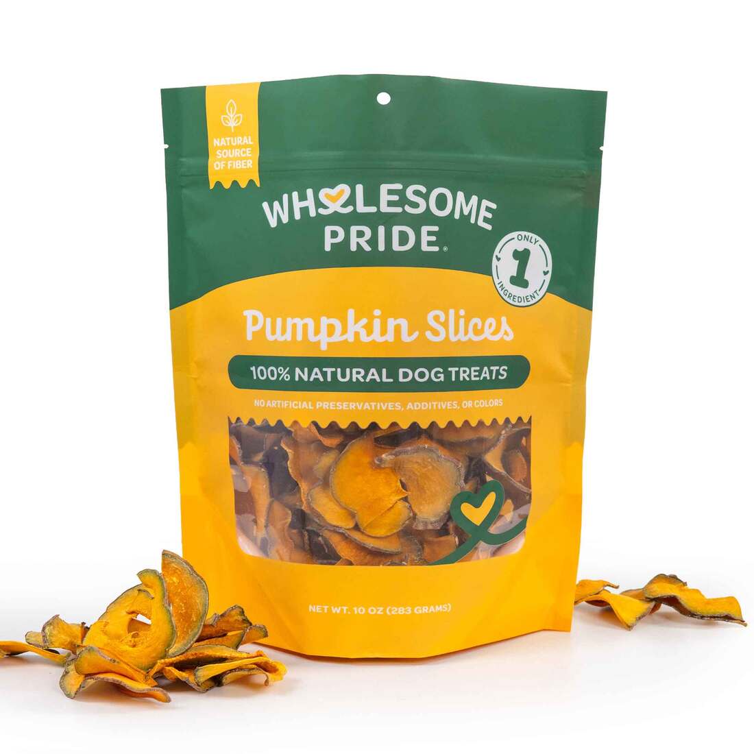 Wholesome Pride Pumpkin Slices Dog Treat, 10 Ounces