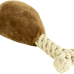 Play On Dog Toy Plush/Rope Drumstick