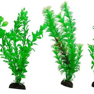 Penn Plax Plastic Plants Green, 8 Inch, 6 Count