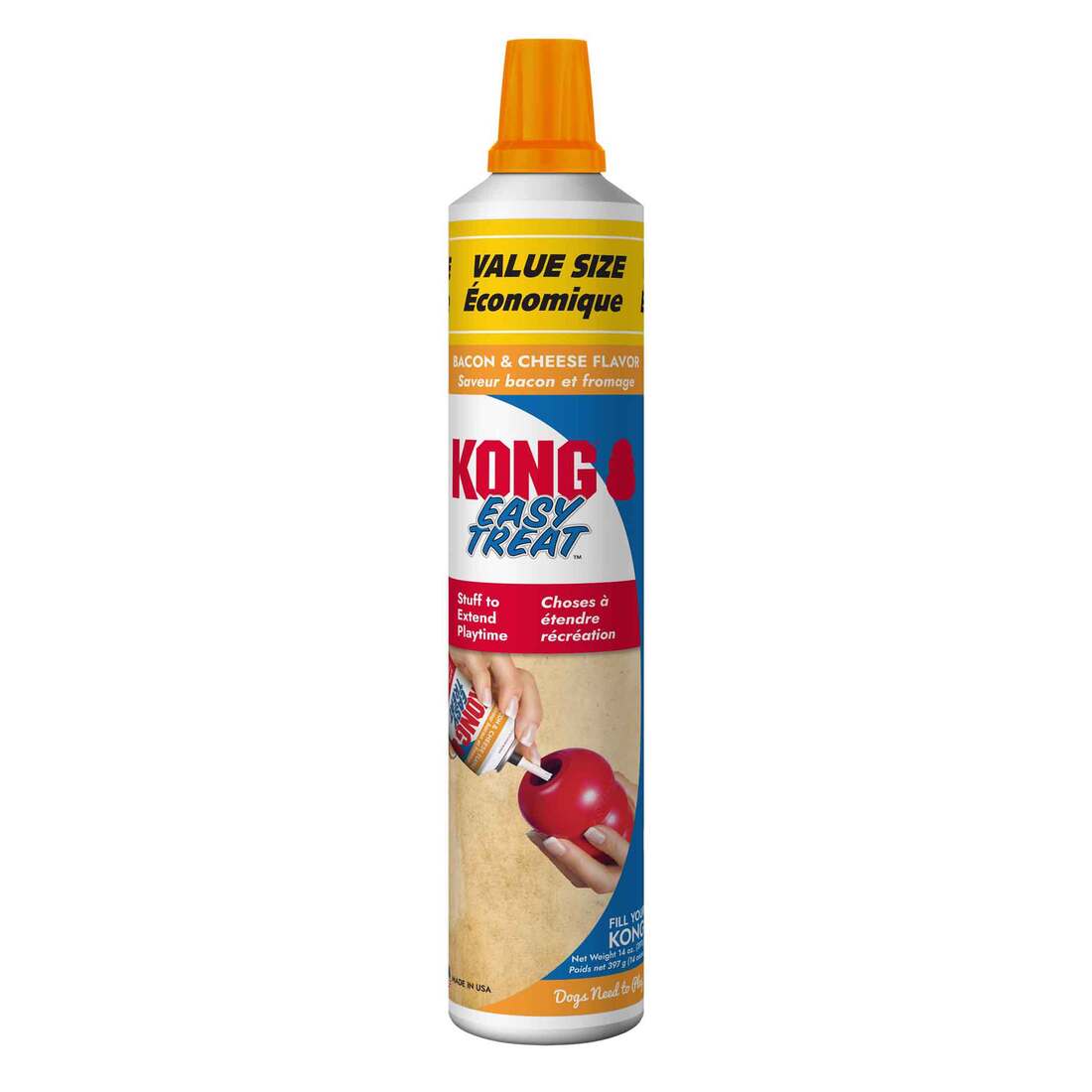 KONG Easy Treat Bacon and Cheese Dog Treat, 14 Ounces