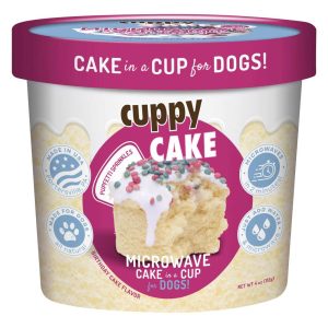 Puppy Cake Cuppy Microwave Cake In A Cup Dog Treat, Birthday Cake, 4 Ounces