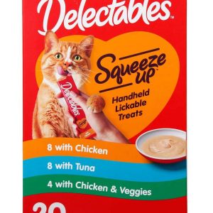 Hartz Delectable Cat Treat Squeeze Ups- Variety Pack, 12.96 Ounces, 20 Count