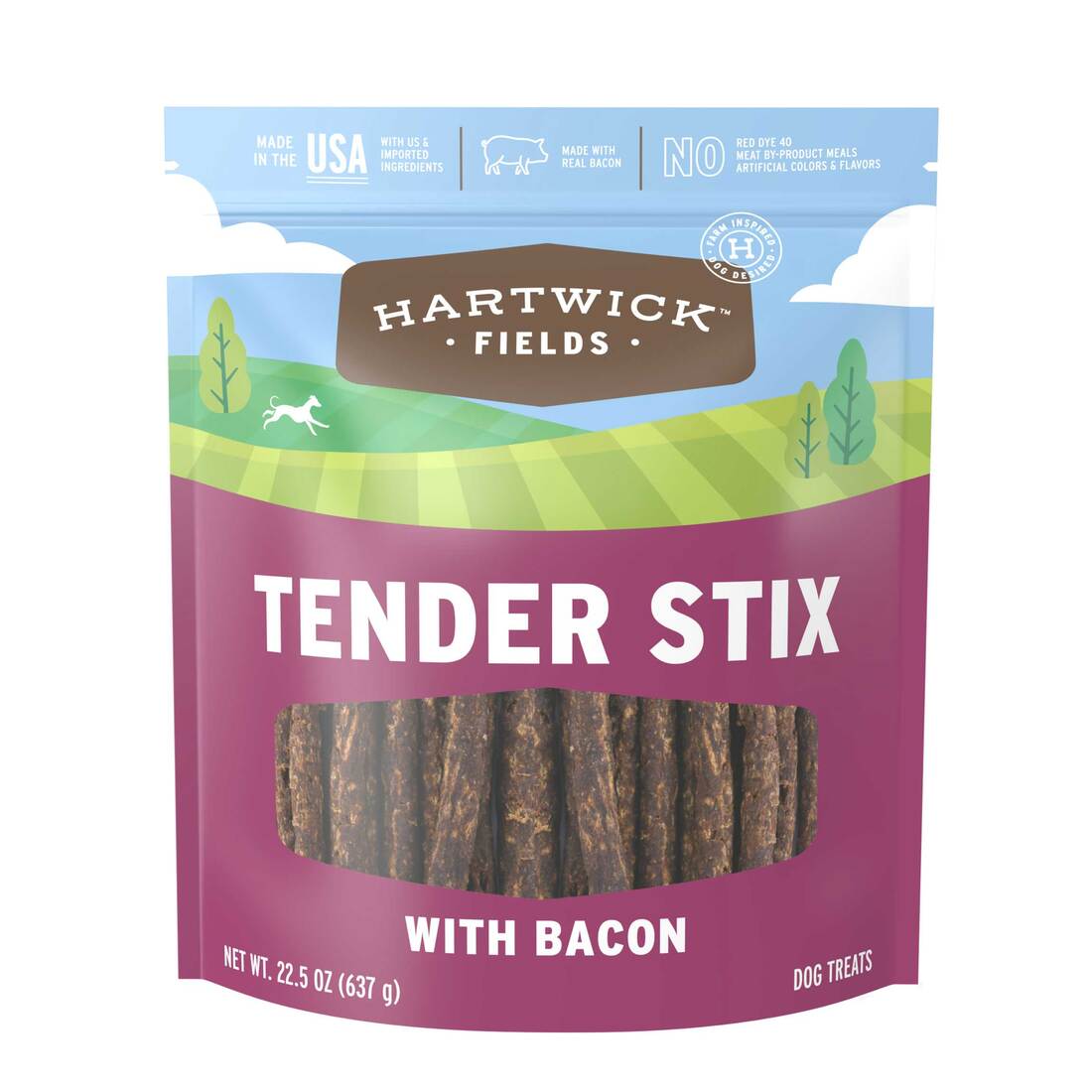 Hartwick Fields Tender Stix With Bacon Dog Treats, 22.5 Ounces