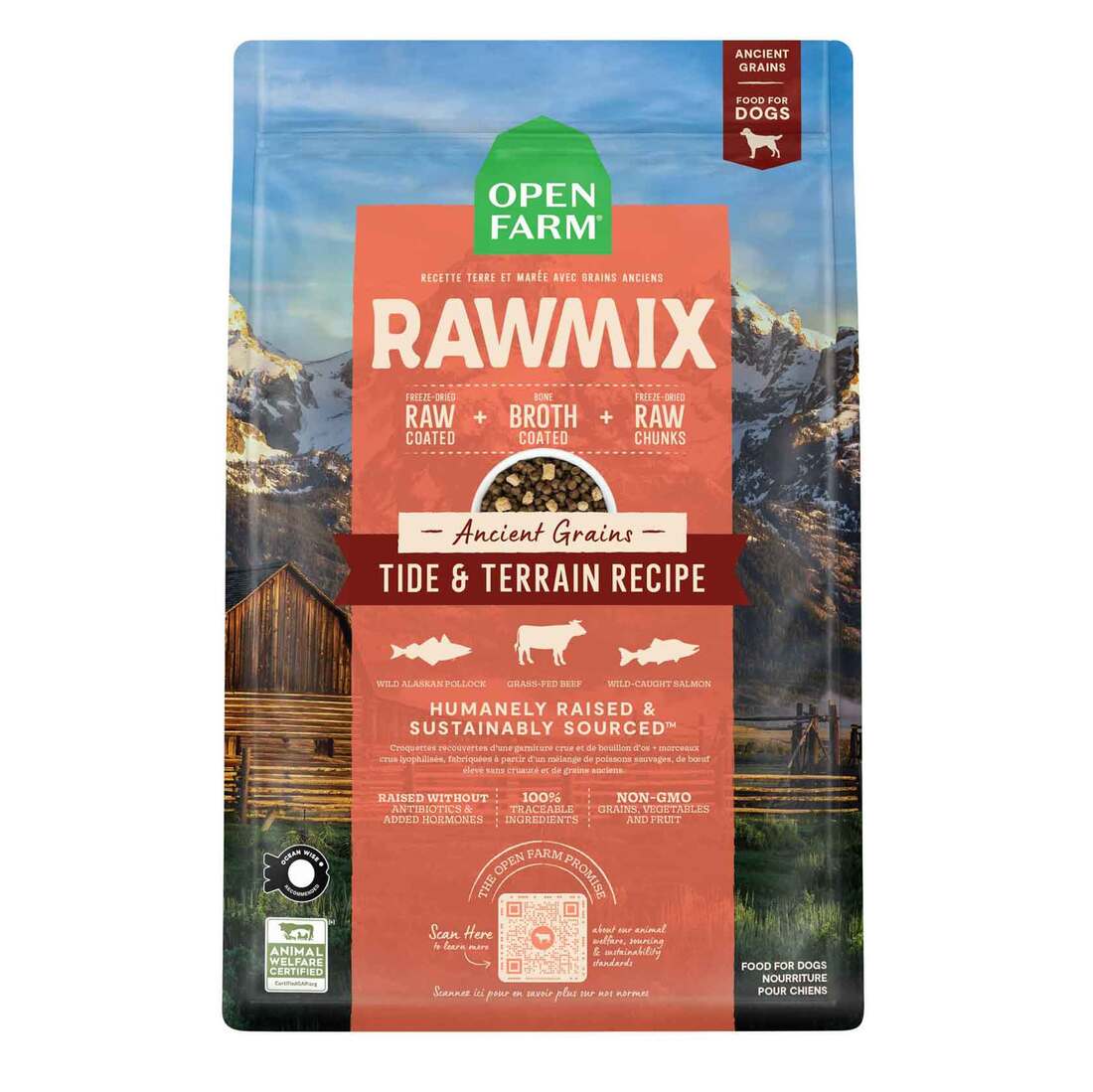 Open Farm Rawmix Tide and Terrain Ancient Grain Dry Dog Food, 20 Pounds