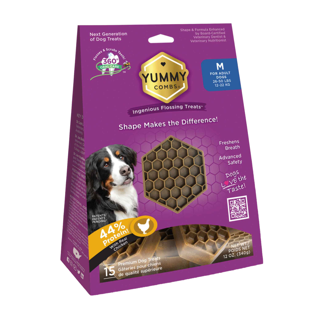 Yummy Combs Ingenious Flossing Treats, Chicken, Medium