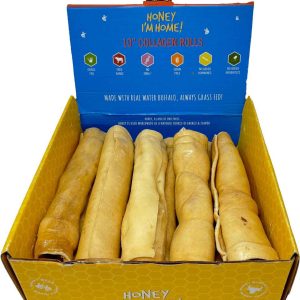 Honey I'm Home Dog Chew Honey Coated Water Buffalo Collagen Roll, 10 Inches, 1 Each