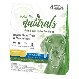 Vetality Naturals Flea & Tick Collar for Large Dogs, 4 Months, 1 Count