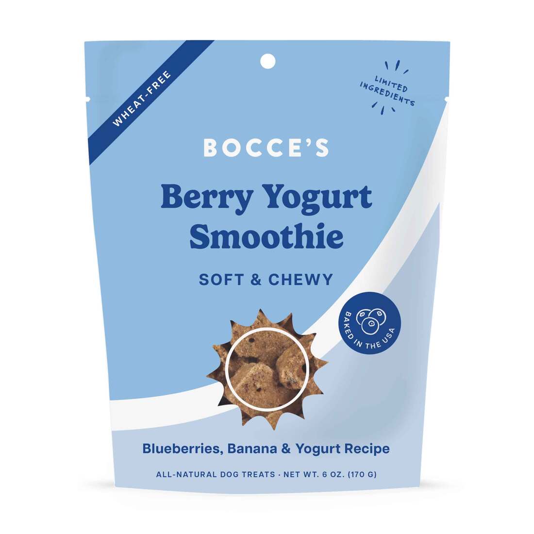 Bocces Bakery Berry Smoothie Dog Treat, 6 Ounces