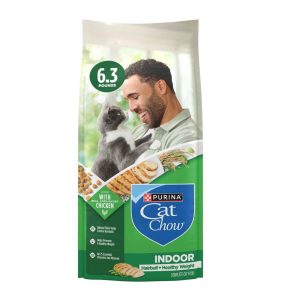 Purina Cat Chow Indoor Dry Cat Food, Hairball + Healthy Weight - 6.3 Pound Bag