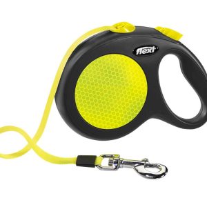Flexi New Neon Retractable Leash, Large, Tape, 16 Feet, Neon
