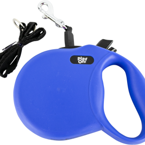 Play On Retractable Dog Leash, Blue