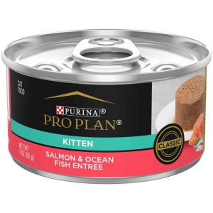 Purina Pro Plan Wet Kitten Food Pate, Salmon and Ocean Fish Entree - 3 Ounce Pull-Top Can