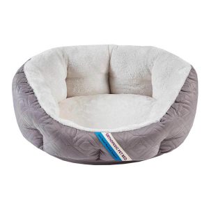 Play On Bed Memory Foam Cuddler, Stone, Small, 19" x 16"