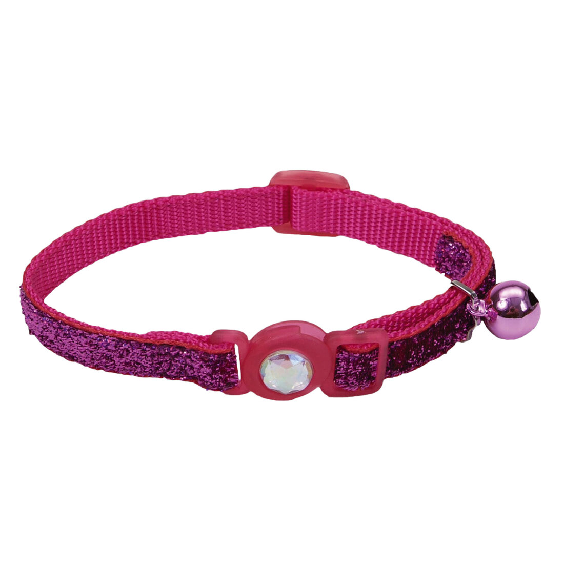 Coastal Safe Cat® Jeweled Buckle Adjustable Breakaway Collar with Glitter Overlay
